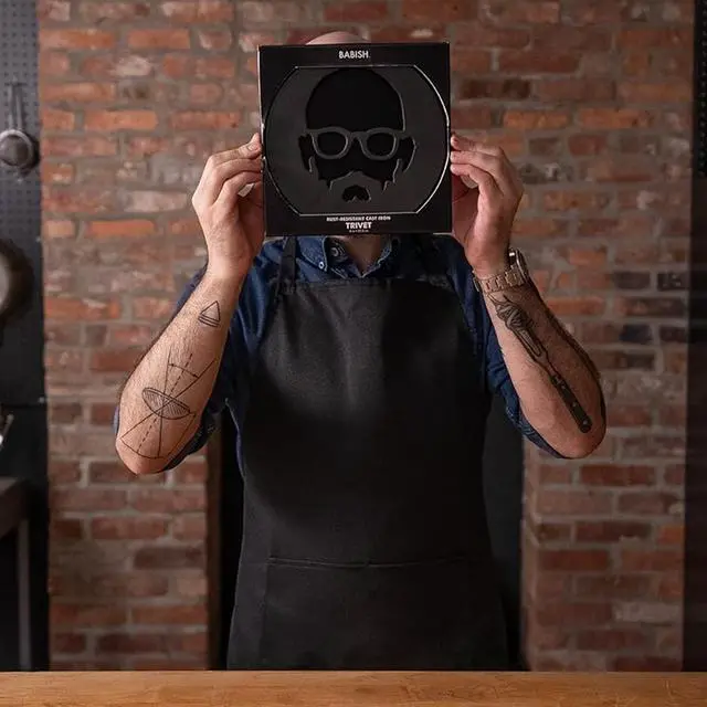 Alt view image 5 of 5 - Babish 8 Inch Round Cast Iron Trivet in Black
