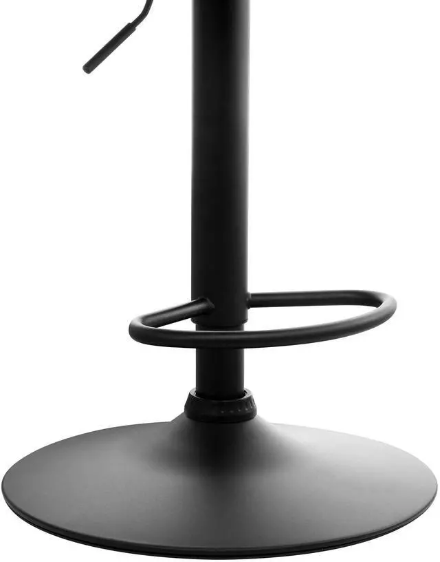 Alt view image 5 of 8 - Elama Vintage Faux Leather Adjustable Bar Stool in Green with Black Base