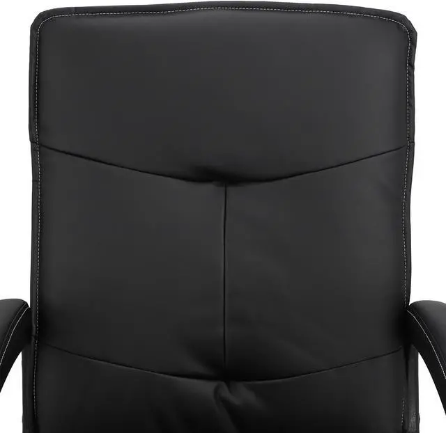 Alt view image 4 of 9 - Elama High Back Tufted Faux Leather Adjustable Office Chair in Black