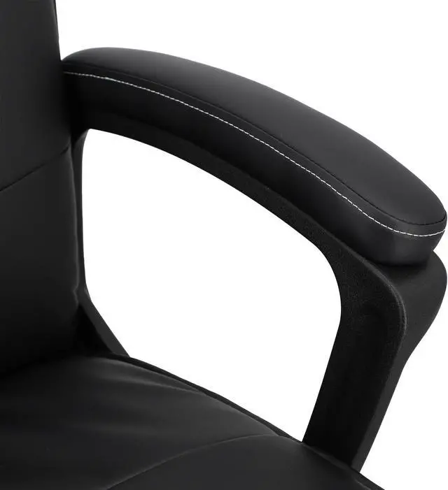 Alt view image 5 of 9 - Elama High Back Tufted Faux Leather Adjustable Office Chair in Black