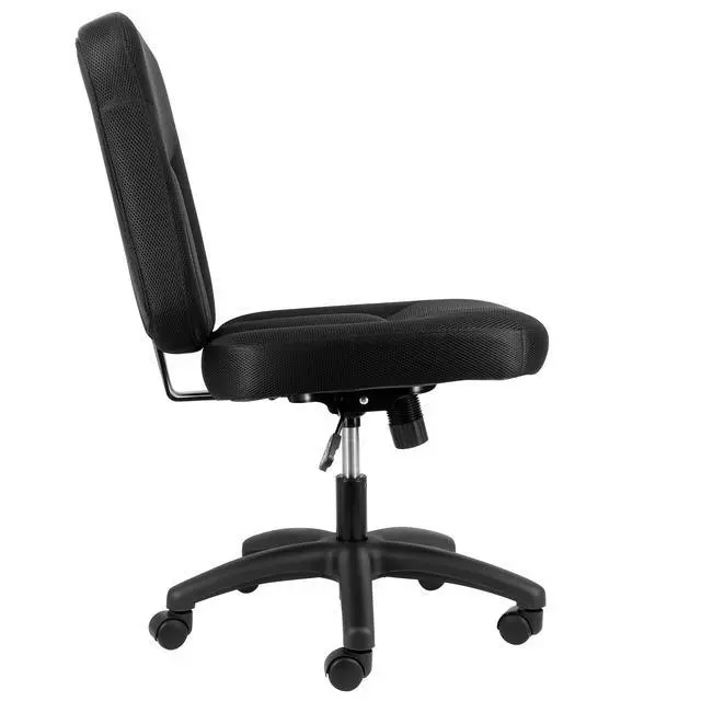 Alt view image 2 of 6 - Elama Mid Back Adjustable Fabric Office Chair in Black