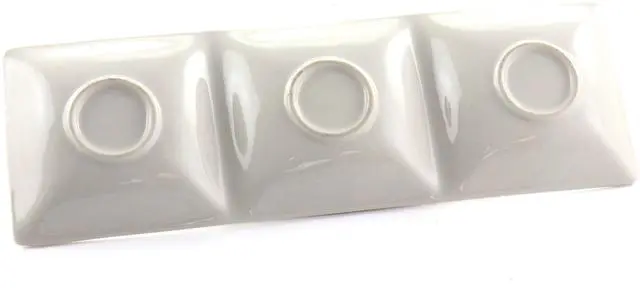 Alt view image 3 of 6 - Gibson Home Village Vines 13.5 Inch Ceramic Rectangular 3 Section Tray in Red