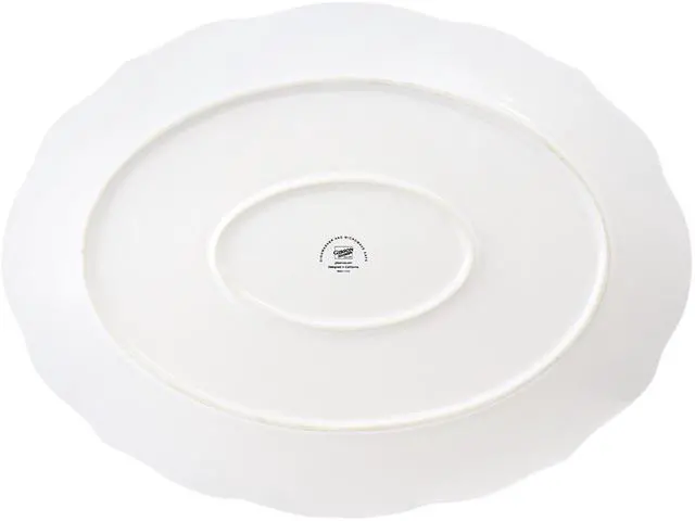 Alt view image 3 of 6 - Gibson Home Bountiful Joy 18.75 x 14 Inch Durastone Oval Platter in White