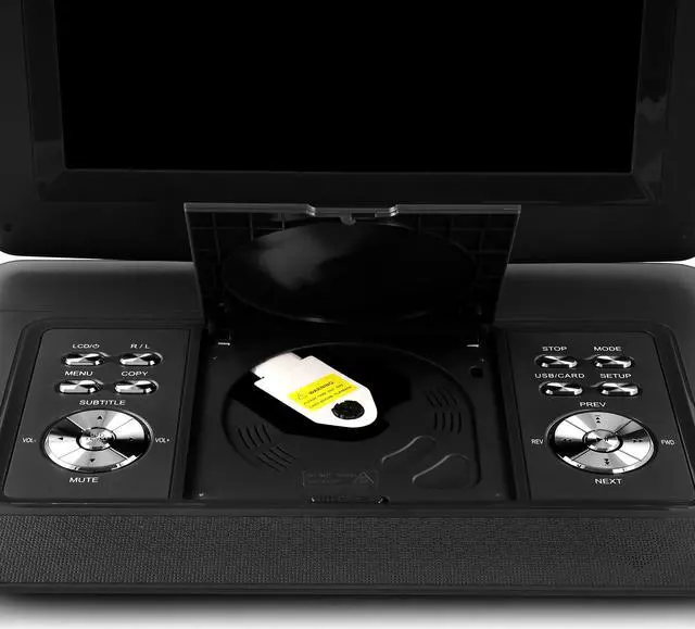 Alt view image 3 of 7 - Trexonic 14.1 Inch Portable TV+DVD Player with Swivel TFT-LCD Screen and USB,SD,AV,HDMI Inputs
