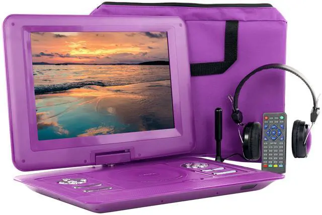 Alt view image 6 of 7 - Trexonic 13.3 Inch Portable TV+DVD Player with Color TFT LED Screen and USB/HD/AV Inputs