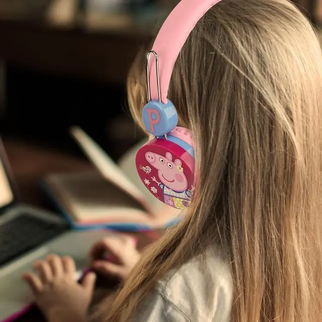 Alt view image 2 of 7 - Sakar Peppa Pig High Quality Wired Headphones in Pink