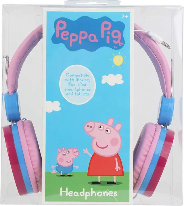 Alt view image 5 of 7 - Sakar Peppa Pig High Quality Wired Headphones in Pink