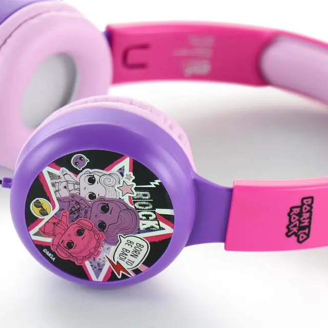 Alt view image 4 of 6 - L.O.L. Surprise! Kids Safe Over The Ear Headphones HP2-13136 | Kids Headphones, Volume Limiter for Developing Ears, 3.5MM Stereo Jack, Recommended for Ages 3-9, by Sakar (Styles may vary)