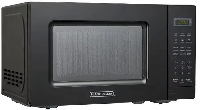 Main image of Black and Decker 0.7 Cu Ft LED Digital Microwave Oven in Black with Child Safety Lock
