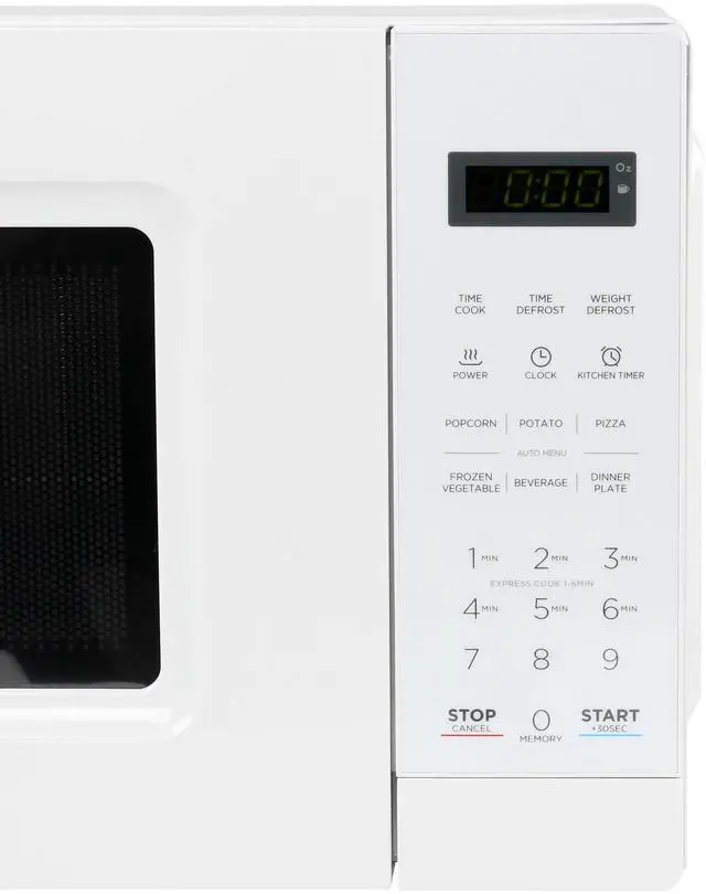 Alt view image 3 of 7 - Black and Decker 0.7 Cu Ft 700 Watt LED Digital Microwave Oven in White with Child Safety Lock