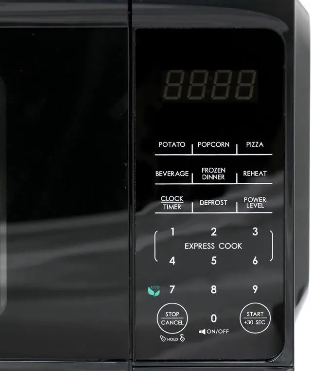 Alt view image 6 of 7 - Galanz 0.7 cu ft 700W Countertop Microwave Oven in Black with One Touch Express Cooking