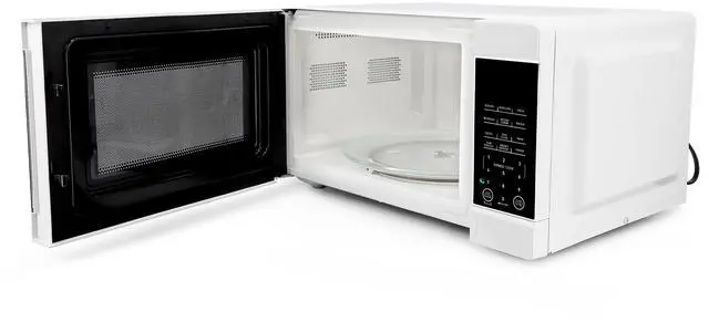 Alt view image 2 of 6 - Galanz 1.1 cu ft 1000W Countertop Microwave Oven in White with One Touch Express Cooking