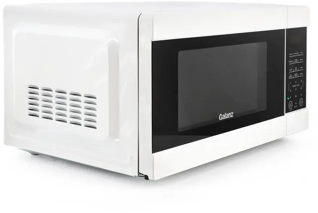 Alt view image 3 of 6 - Galanz 1.1 cu ft 1000W Countertop Microwave Oven in White with One Touch Express Cooking