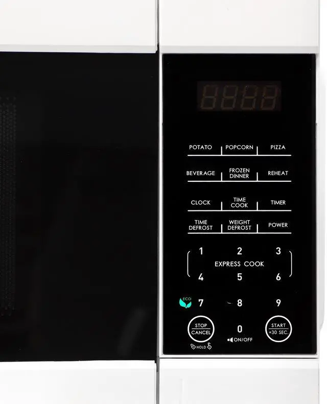 Alt view image 5 of 6 - Galanz 1.1 cu ft 1000W Countertop Microwave Oven in White with One Touch Express Cooking