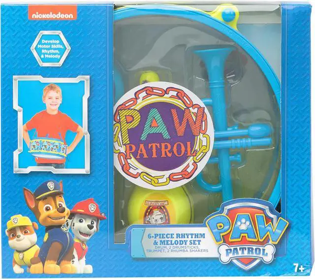 Alt view image 4 of 5 - Sakar Paw Patrol 6 Piece Rhythm and Melody Drum Set in Blue