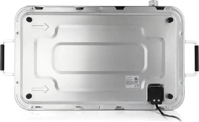 Alt view image 6 of 7 - MegaChef 3-in-1 Electric Chaffing Buffet Server and Warming Tray with Triple 2.63 Quart Trays and 8.6 Quart Baking Pan