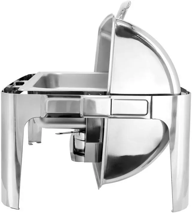 Alt view image 4 of 7 - MegaChef 9.5 Quart Oblong Roll Top Stainless Steel Professional Chafing Dish/Food Warmer/Buffet Server Serving Trays