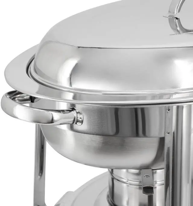 Alt view image 4 of 7 - MegaChef 5.8 Quart Stainless Steel Oval Professional Chafing Dish/Food Warmer/Buffet Server Serving Dish