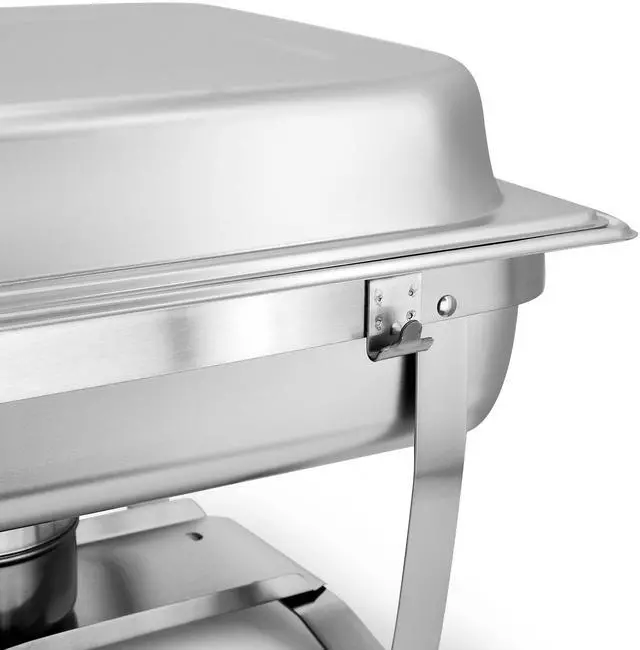 Alt view image 6 of 7 - MegaChef 9.5 Quart Foldable Stainless Steel Professional Chafing Dish/Food Warmer/Buffet Server Serving Trays