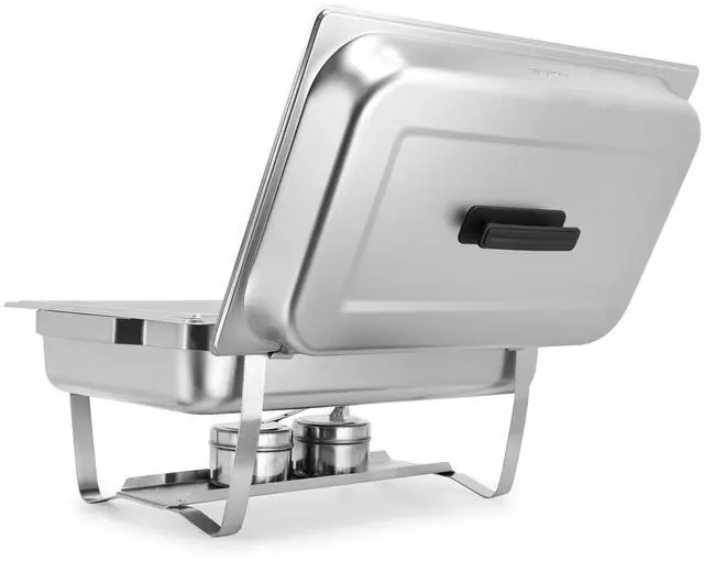 Alt view image 7 of 7 - MegaChef 9.5 Quart Foldable Stainless Steel Professional Chafing Dish/Food Warmer/Buffet Server Serving Trays