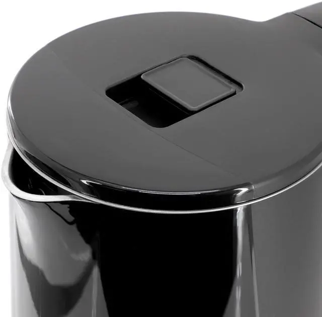 Alt view image 3 of 6 - MegaChef 1.7 Liter Double Wall Stainless Steel Electric Tea Kettle in Black