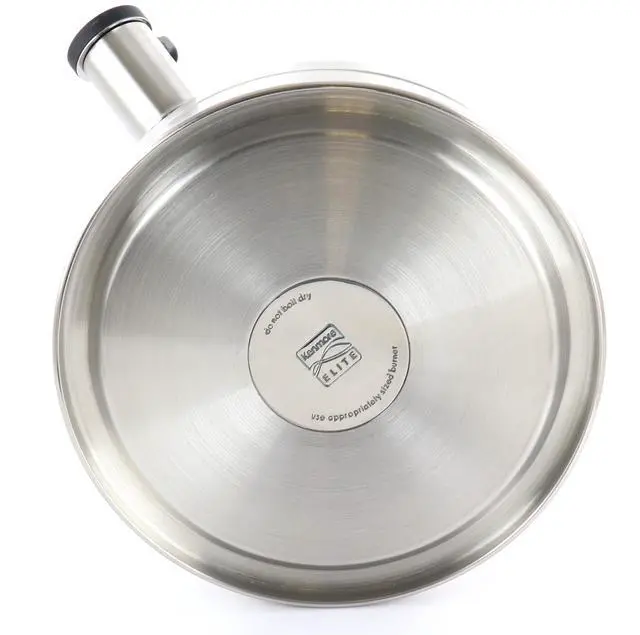 Alt view image 4 of 5 - Kenmore Elite 2.3 Quart Stainless Steel Whistling Tea Kettle in Black  510119680M