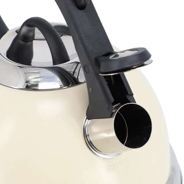 Alt view image 6 of 7 - Mr. Coffee Clarefield 2.4 Quart Stainless Steel Whistling Tea Kettle in White  510122244M