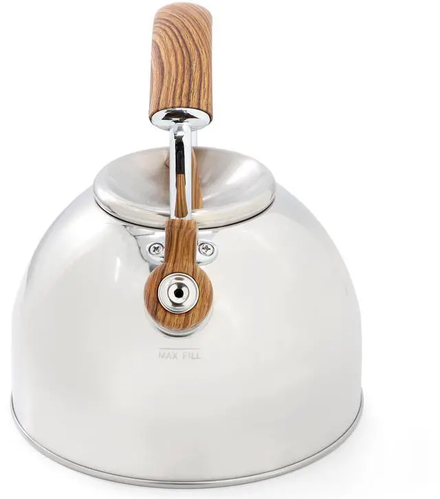Alt view image 2 of 5 - Mr. Coffee Fremont 2 Quart Mirror Polish Stainless Steel Whistling Tea Kettle  510122637M