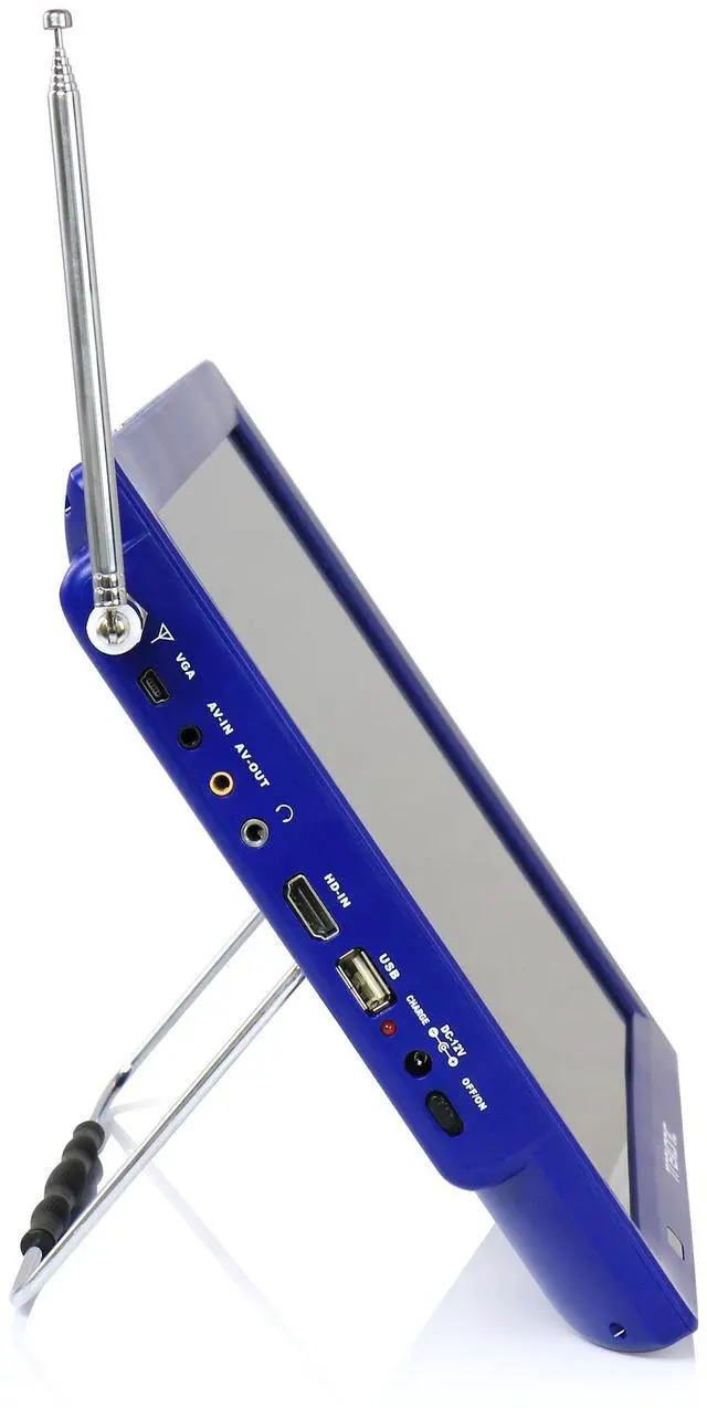 Alt view image 5 of 7 - Trexonic Portable Rechargeable 14 Inch LED TV with HDMI, SD/MMC, USB, VGA, AV In/Out and Built-in Digital Tuner, Refurbished