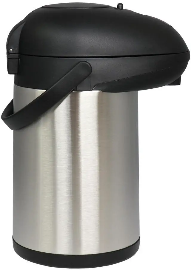Alt view image 4 of 7 - MegaChef 3 Liter Stainless Steel Vacuum Body Pump Cap Air Pot