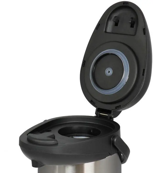 Alt view image 6 of 7 - MegaChef 3 Liter Stainless Steel Vacuum Body Pump Cap Air Pot