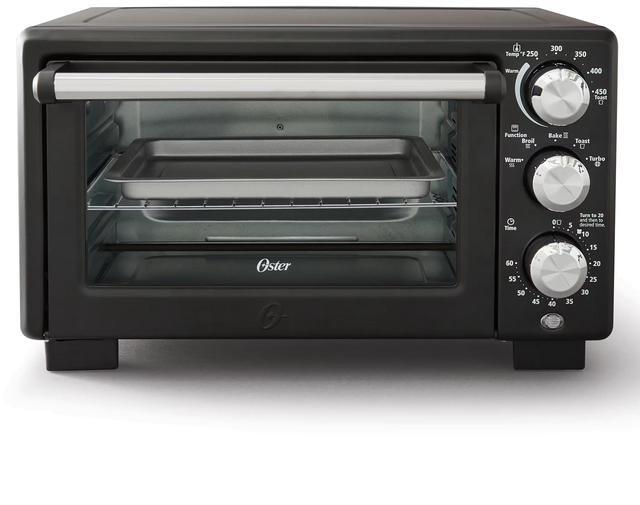 Alt view image 11 of 15 - Oster 4-Slice Matte Black Compact Toaster Oven 2132650