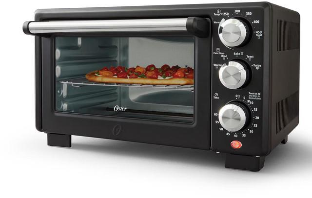 Alt view image 12 of 15 - Oster 4-Slice Matte Black Compact Toaster Oven 2132650