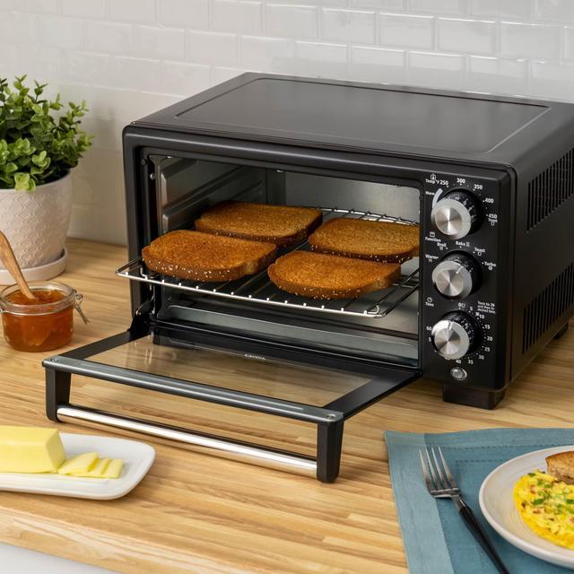 Alt view image 14 of 15 - Oster 4-Slice Matte Black Compact Toaster Oven 2132650