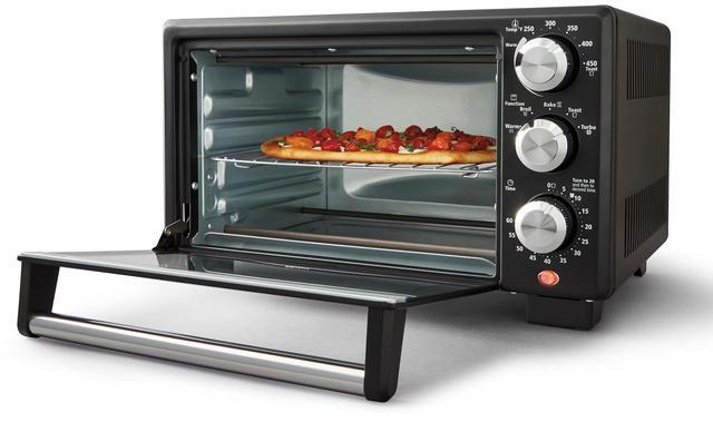 Alt view image 13 of 15 - Oster 4-Slice Matte Black Compact Toaster Oven 2132650