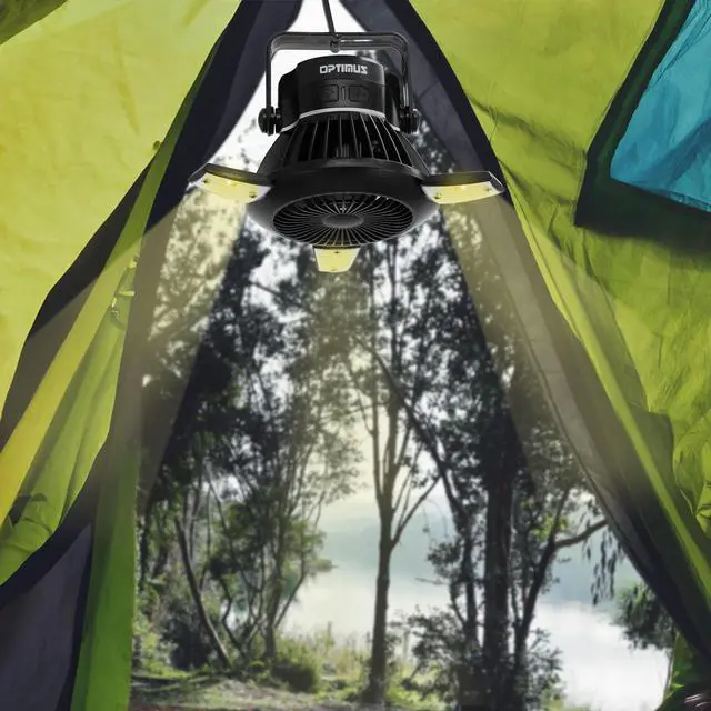 Alt view image 7 of 8 - Optimus 4 in 1 Outdoor Fan wtih LED Light