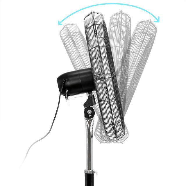 Alt view image 5 of 8 - Vie Air 30 Inch Industrial Heavy Duty Pedestal Oscillating Metal Stand Fan