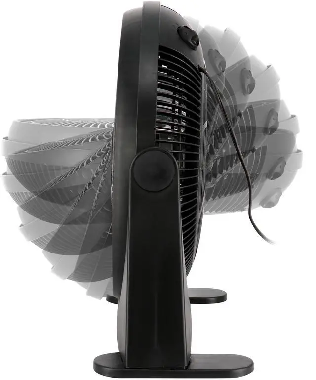 Alt view image 3 of 7 - Air Monster 16 Inch Air Circulator 3 Speed Adjustable Angle Floor Fan in Black