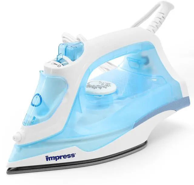 Alt view image 2 of 5 - Impress Mid-Sized Spray Steam and Dry Iron in Blue with Nonstick Soleplate