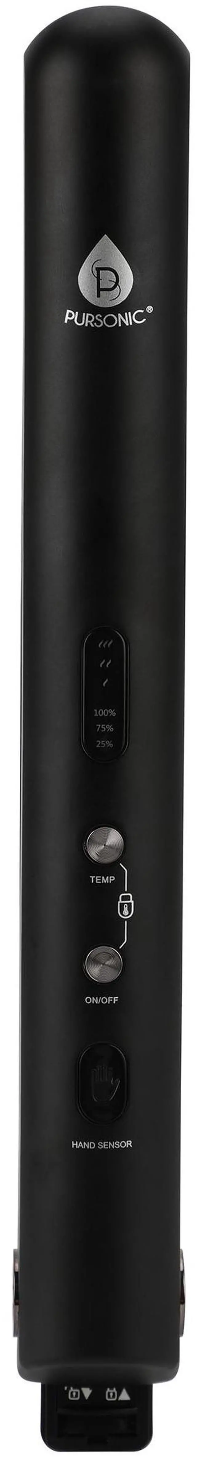 Main image of Pursonic USB Rechargeable Cordless Hair Straightener with 2 * 4500mah Batteries - Portable Hair Straightener with 3 Temp Level, LED Indicators & Ceramic Coated Flat Iron (Black),RHS48BK
