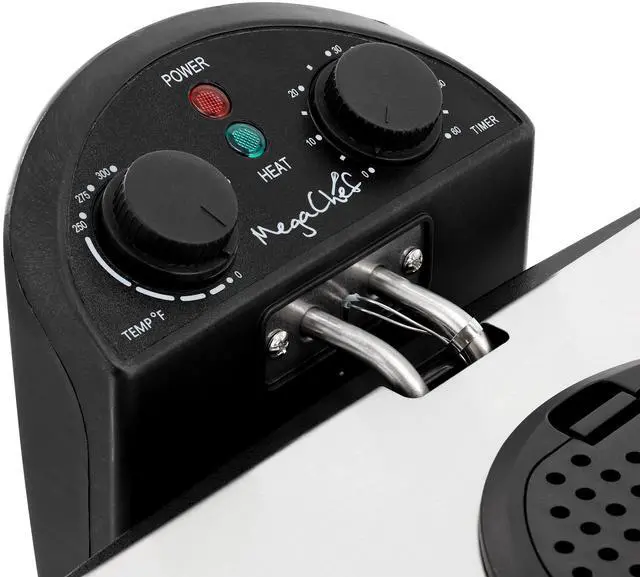 Alt view image 7 of 7 - MegaChef 3.17 Quart Stainless Steel Electric Deep Fryer with Timer