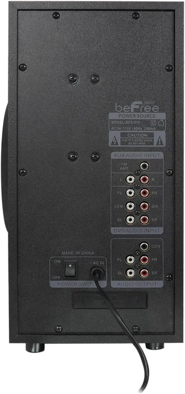 Alt view image 5 of 7 - beFree Sound 2.1 Channel Powered Bluetooth Dual Wood Tower Speakers with Optical Input