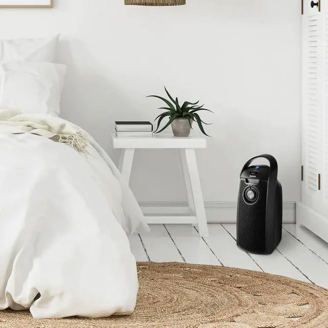 Alt view image 10 of 12 - Bionaire True HEPA 360° Air Purifier for Medium Rooms, Air Filter for Allergens, Pets, and Dust with Quiet Setting and Night Light, 3 Speeds, White