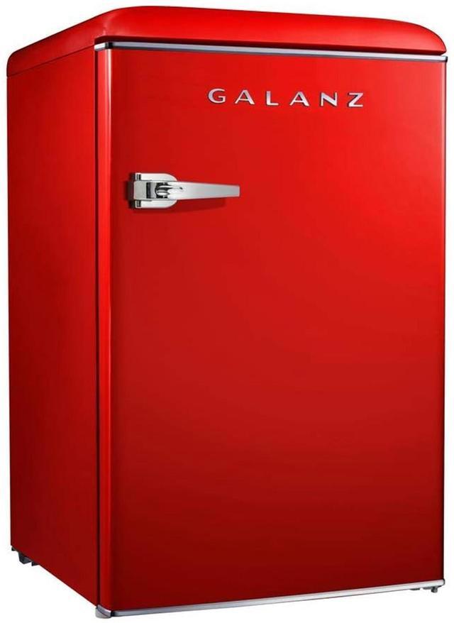 Main image of Galanz 4.4 Cu. Ft. Retro Style Compact Single Door Refrigerator in Red