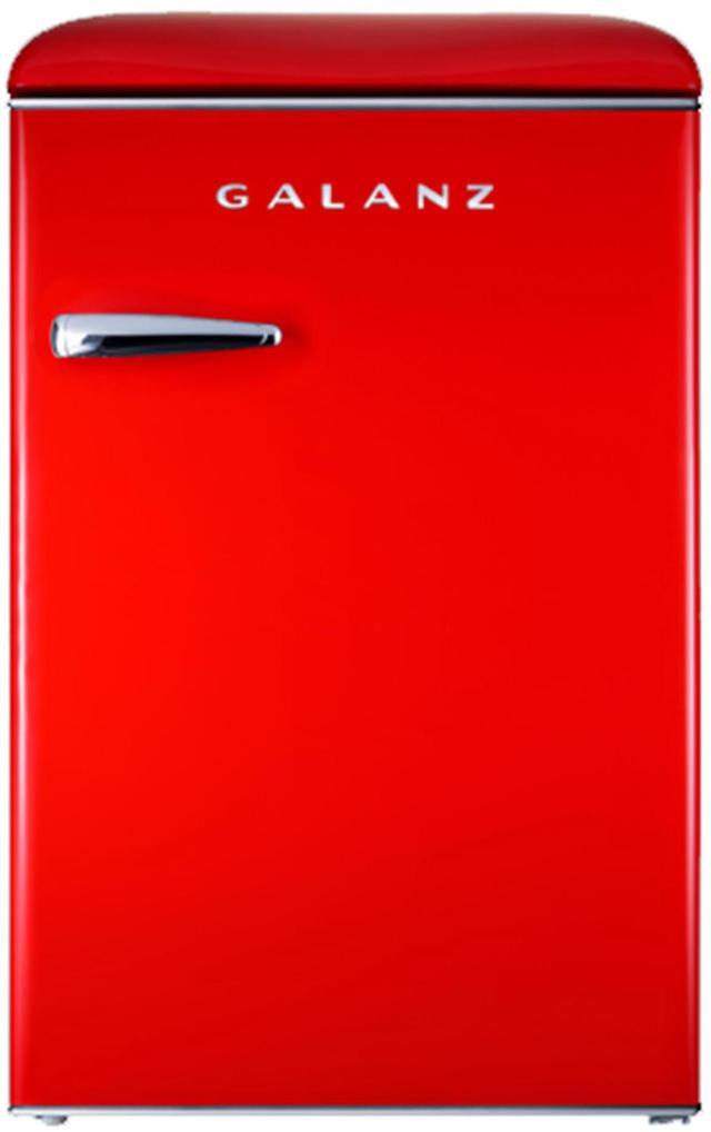Alt view image 2 of 5 - Galanz 4.4 Cu. Ft. Retro Style Compact Single Door Refrigerator in Red