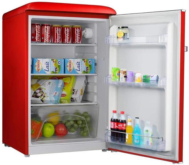 Alt view image 3 of 5 - Galanz 4.4 Cu. Ft. Retro Style Compact Single Door Refrigerator in Red