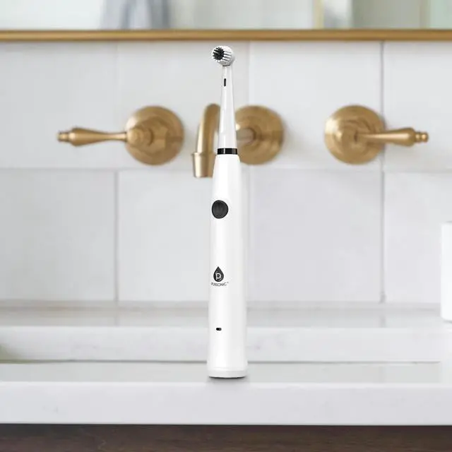 Alt view image 3 of 3 - Pursonic Mario Lopez Rechargeable USB Electric Toothbrush with 3 Brush Heads in White