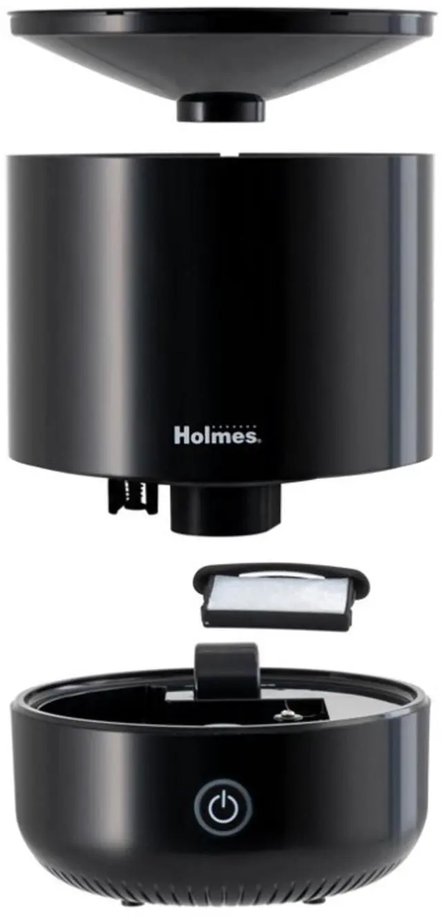 Alt view image 3 of 4 - Holmes Ultrasonic 0.36 Gallon Cool Mist Top Fill Antimicrobial Humidifier in Black