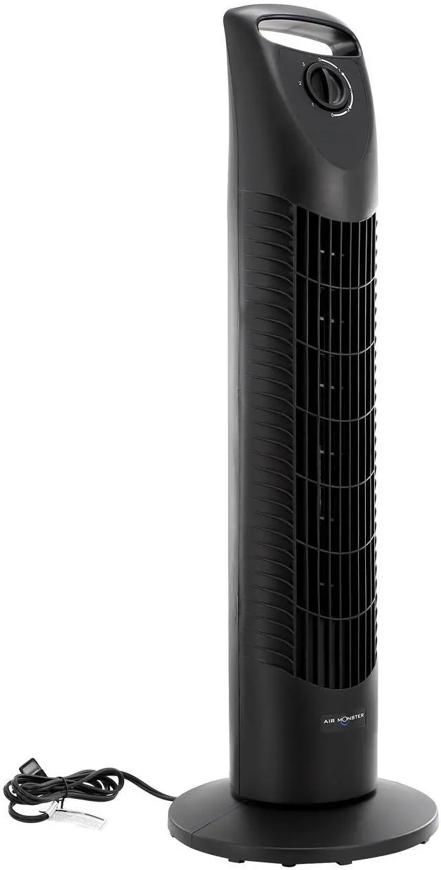 Main image of Air Monster 30 Inch 3 Speed Oscillating Tower Fan in Black