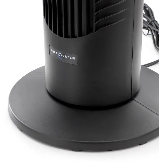 Alt view image 3 of 6 - Air Monster 30 Inch 3 Speed Oscillating Tower Fan in Black